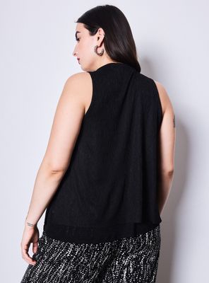 Imagen 2 del producto Blusa Elasticada Holgada Texturada y en Capas