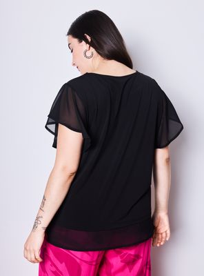 Imagen 2 del producto Polera Color Mix Telas Manga Amplia