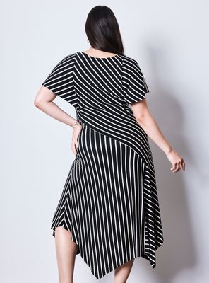 Imagen 2 del producto Vestido Escote en V Largo Bajo la Rodilla