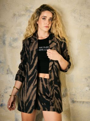 Blazer Oversize Full Print Colaboración Palo Portales