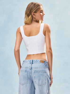 Imagen 2 del producto Polera Top Tipo Corset Tejida