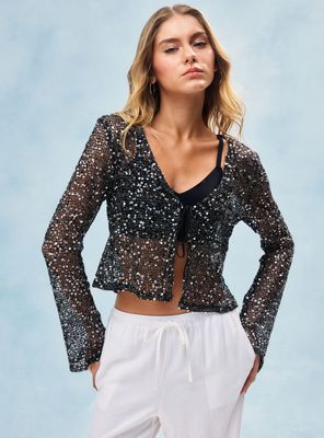 Polera Tejida con Lentejuelas