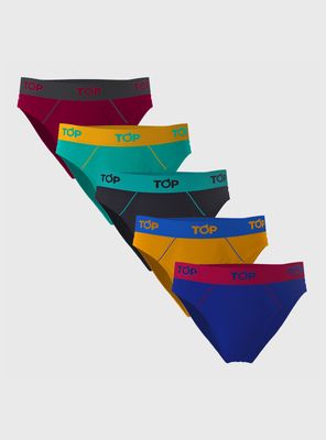Pack 5 Slip Bicolor Design Liga