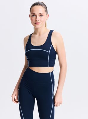 Peto Espalda Abierta Costura En Contraste