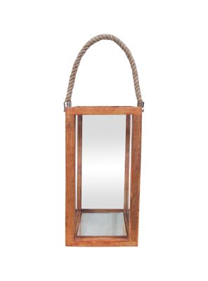 Candelabro Madera Vidrio