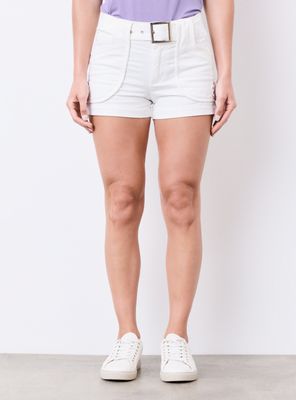 Short con Bolsillos Cargo y Cinturón