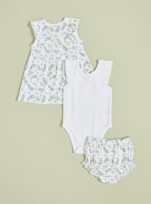 Imagen 2 del producto Conjunto 3 Piezas de Polera, Calzón y Body con Vuelos