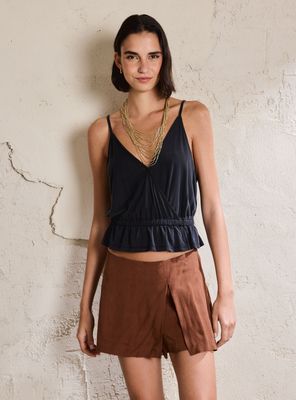 Polera Estilo Peplum con Faldón