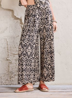 Pantalón Estampado con Pretina Elasticada