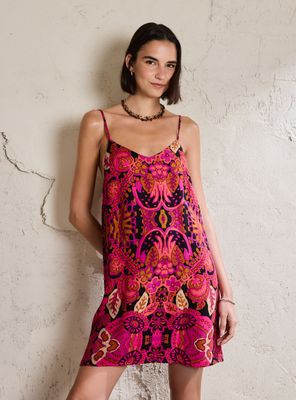 Vestido con Tirantes Full Color Estampado