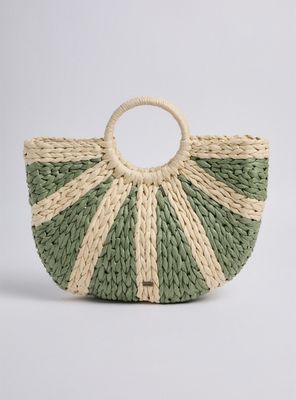 Imagen 2 del producto Cartera de Mano Tejida Bitono con Asas Redondas