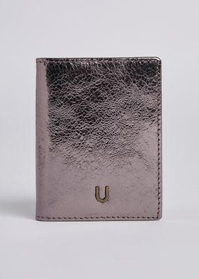 Tarjetero Metalizado de Cuero