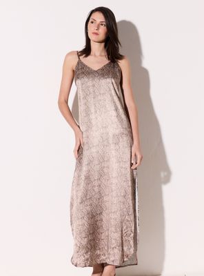 Vestido Tirantes Estampado Pitón