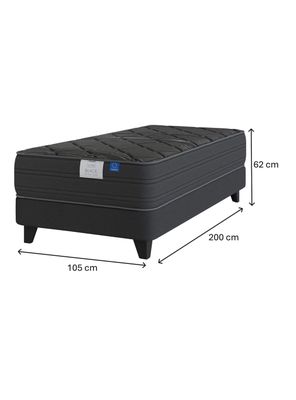 Imagen 2 del producto Cama Europea Top Grafito Black 1.5 Plazas Box