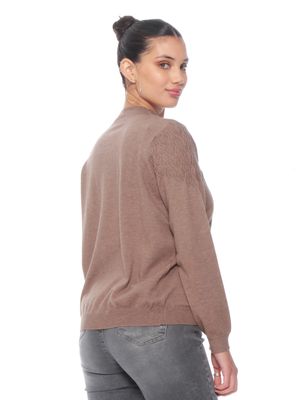 Imagen 2 del producto Sweater Manga Larga Cuello Alto con Corte Textura