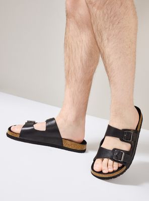 Sandalia Casual de Cuero Hebillas Hombre