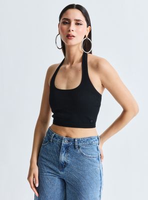 Polera Ajustada Amarra al Cuello