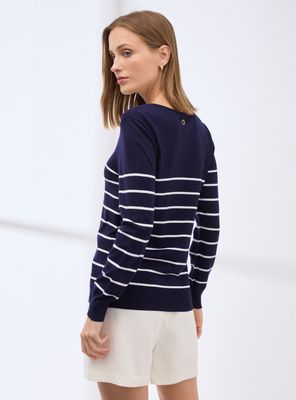 Imagen 2 del producto Chaleco Básico Rayado Cuello Redondo