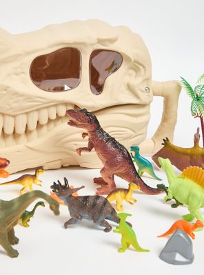 Imagen 2 del producto Cabeza de Dinosaurio Beige con Accesorios