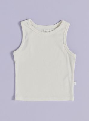 Polera Rib Unicolor sin Mangas