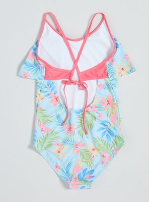 Imagen 2 del producto Traje de Baño Estampado con Espalda Cruzada y Vuelos