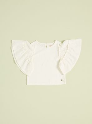 Polera Manga Tela Broderie