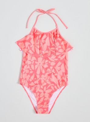 Imagen 1 del producto Traje de Baño con Vuelos Frontales y Cuello Ajustable