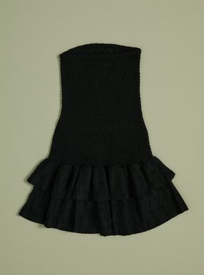 Imagen 2 del producto Vestido Strapless Diseño Panal con Vuelos