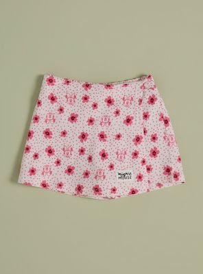 Short Falda Estampado Flores Minnie