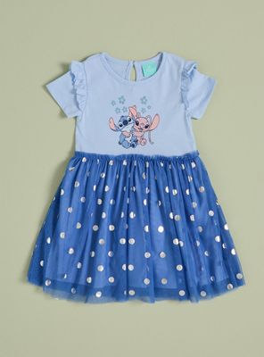 Vestido de Tul con Estampado Lunares Stitch & Ángel