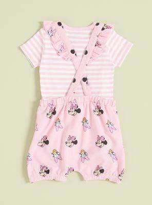 Imagen 2 del producto Conjunto Jardinera con Vuelos Minnie y Body Rayas