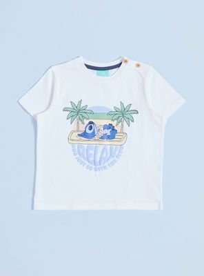 Polera Estampado Stitch con Botones
