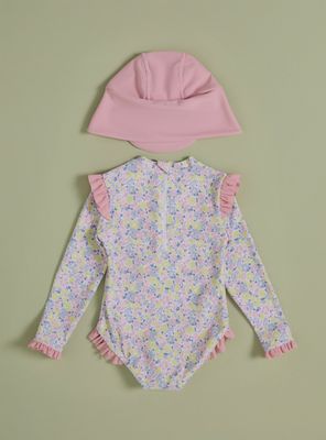 Imagen 2 del producto Traje de Baño Enterito Manga Larga con Gorro