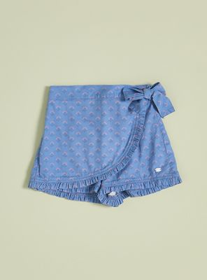 Short Skort Estampado Floral con Vuelos