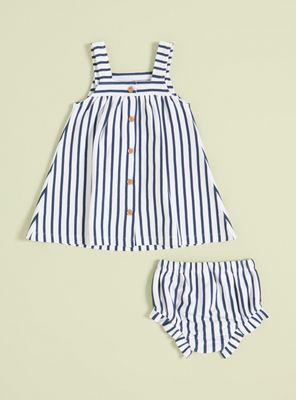 Imagen 2 del producto Conjunto Vestido con Calzón Estampado Rayas de Algodón