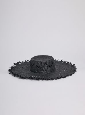 Sombrero Playa Look Raffia Bordes Desflecados