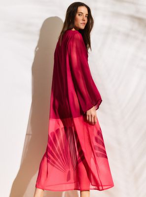 Imagen 2 del producto Kimono Salida de Baño Larga con Print y Amarra