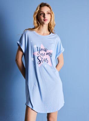 Imagen 1 del producto Camisa de Dormir Estampado con Botella de Regalo en Caja