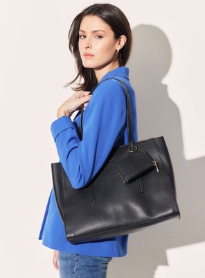 Cartera Totebag con Monedero Efecto Croco