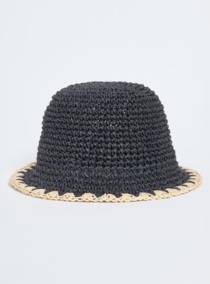 Imagen 2 del producto Sombrero Playa Bucket Look Raffia Pespuntes