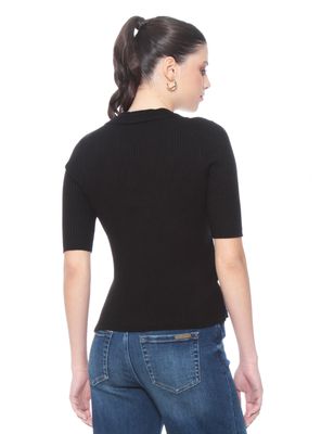 Imagen 2 del producto Sweater Manga Corta con Cuello y Escote V