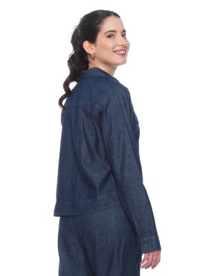 Imagen 2 del producto Chaqueta Manga Larga Lyocell con Bolsillo en Delantero Color