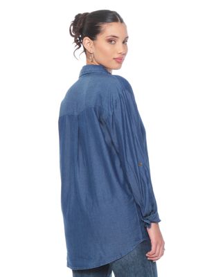 Imagen 2 del producto Blusa Manga Larga Tencel Abotonada en el Delantero