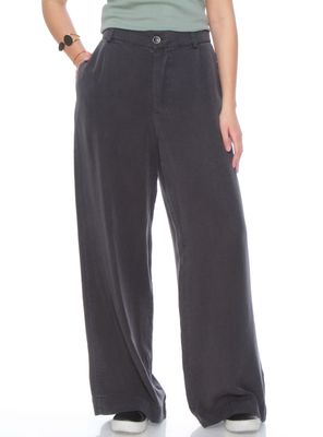 Pantalón Wide Leg Lyocell Tiro Alto Pretina Elasticada