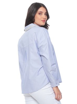 Imagen 2 del producto Blusa Manga Larga Listado Abotonado en Delantero