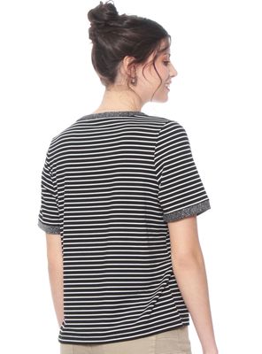 Imagen 2 del producto Polera Manga Corta Listada Escote Redondo