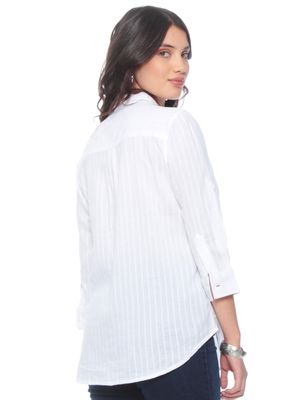 Imagen 2 del producto Blusa Listada Abotonada en Delantero Wa