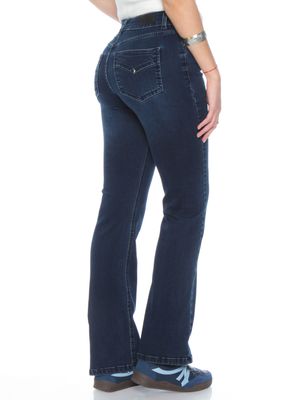 Imagen 2 del producto Jeans Recto Tiro Alto Tapetas Falsas Pretina 1 Botón