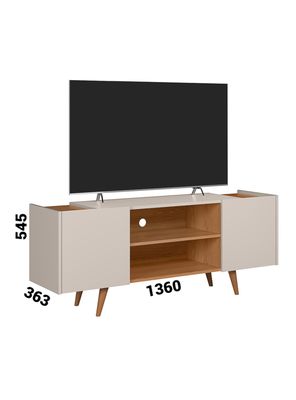 Imagen 2 del producto Rack TV River 55"" Off White Matte/ Freijó