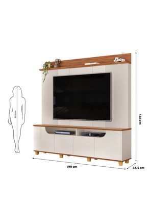 Imagen 2 del producto Centro de Entretenimiento Gama 75"" Off White/Freijo